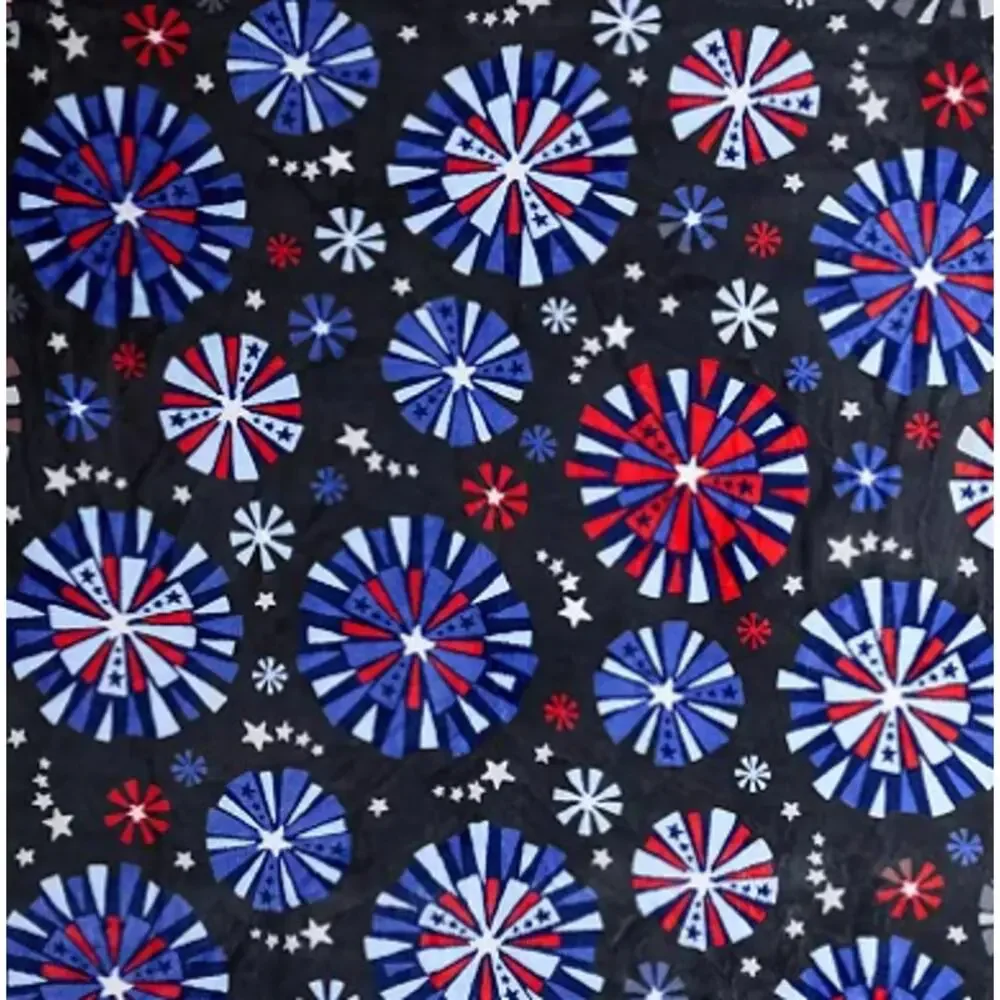 The Big One Patriotic Fireworks Oversized Plush Throw